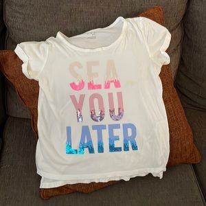 CRB Girl white shirt size M(10/12)